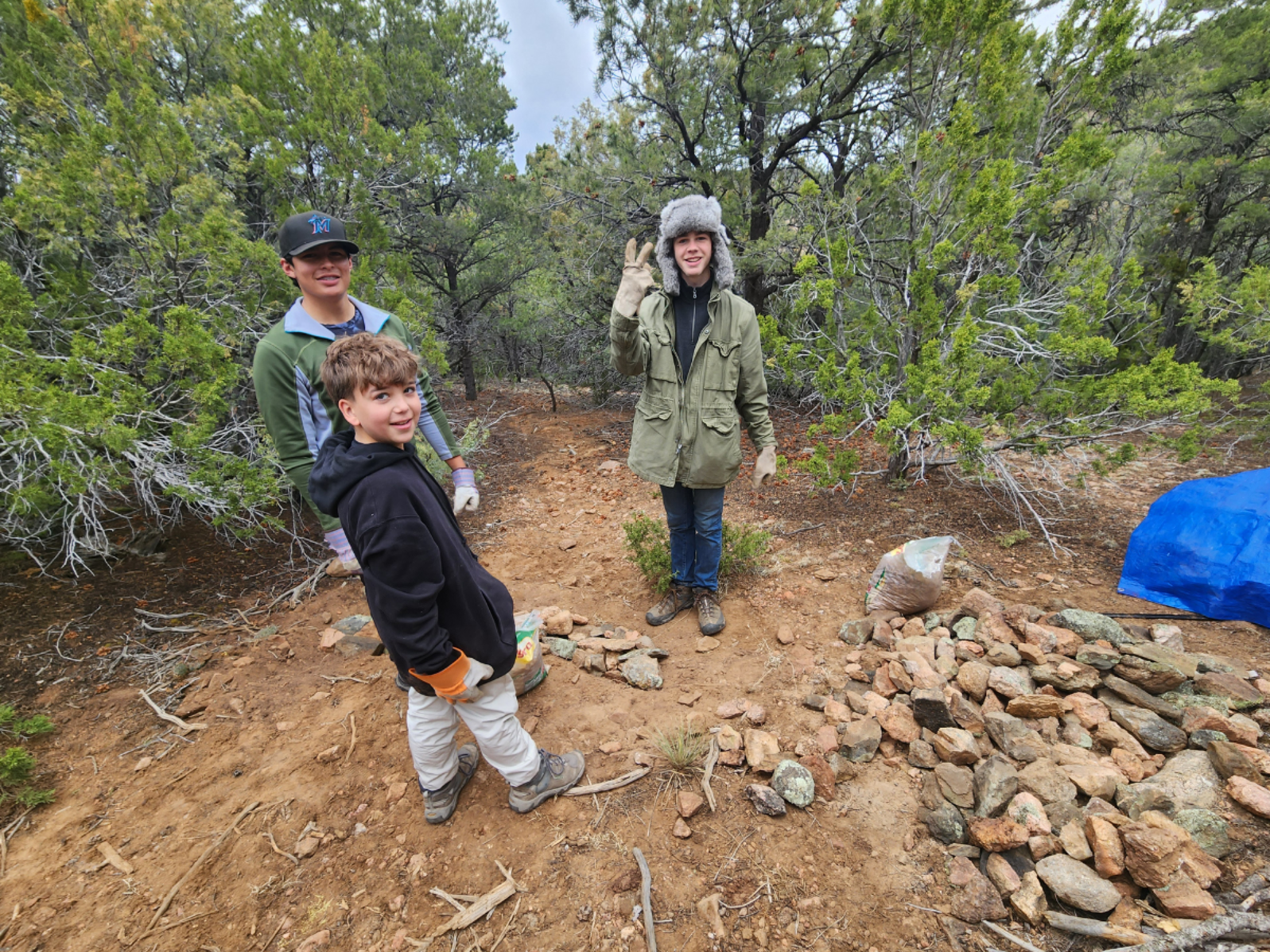 Members of Scouting Troop 57 help mitigate erosion