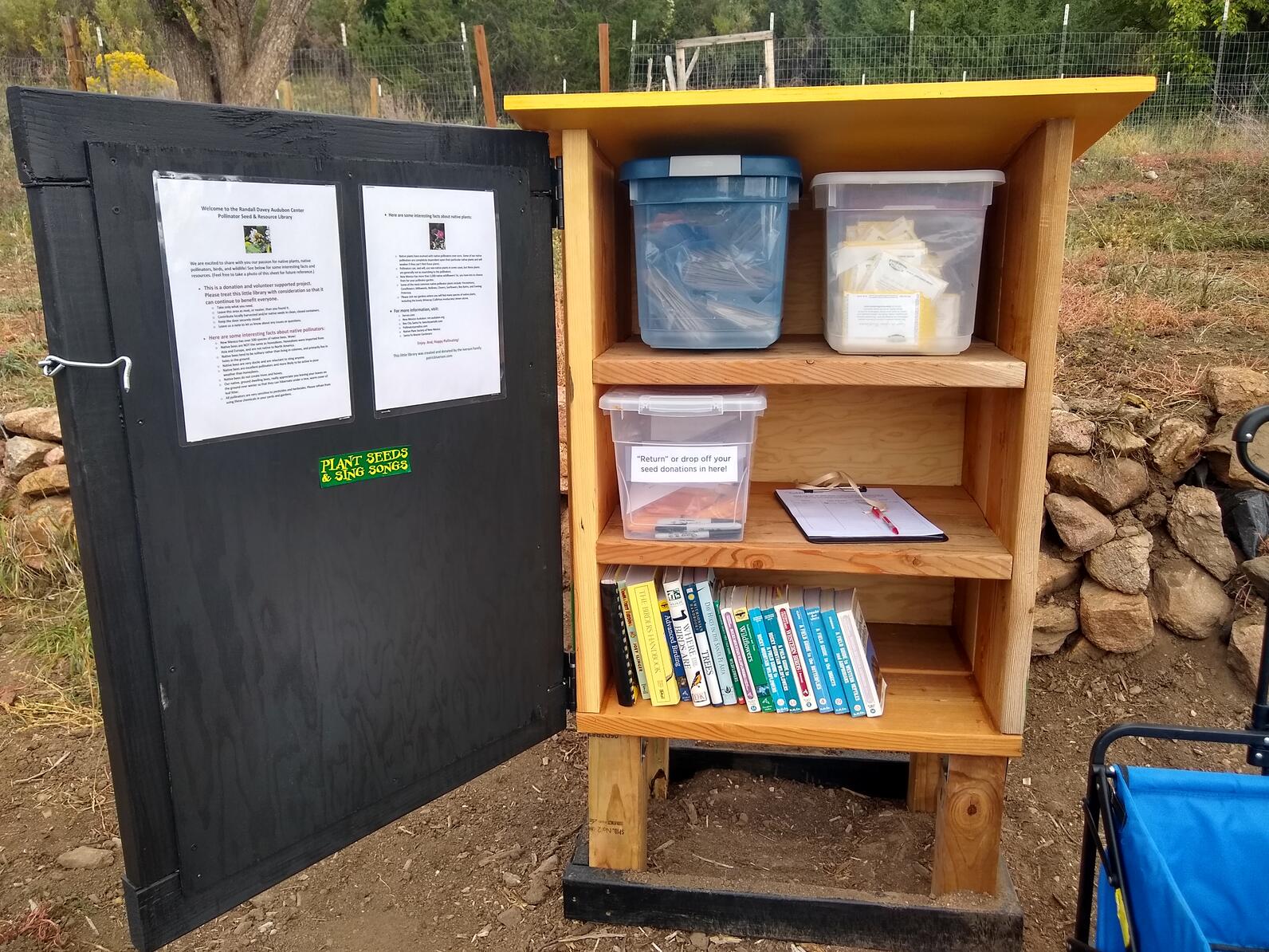 The seed library awaits your visit! Swing by and borrow some seeds for the upcoming growing season. 