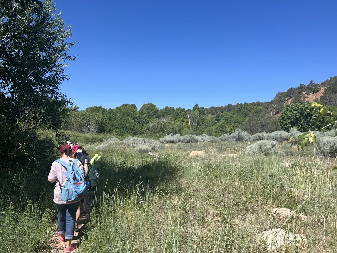 Students on trails